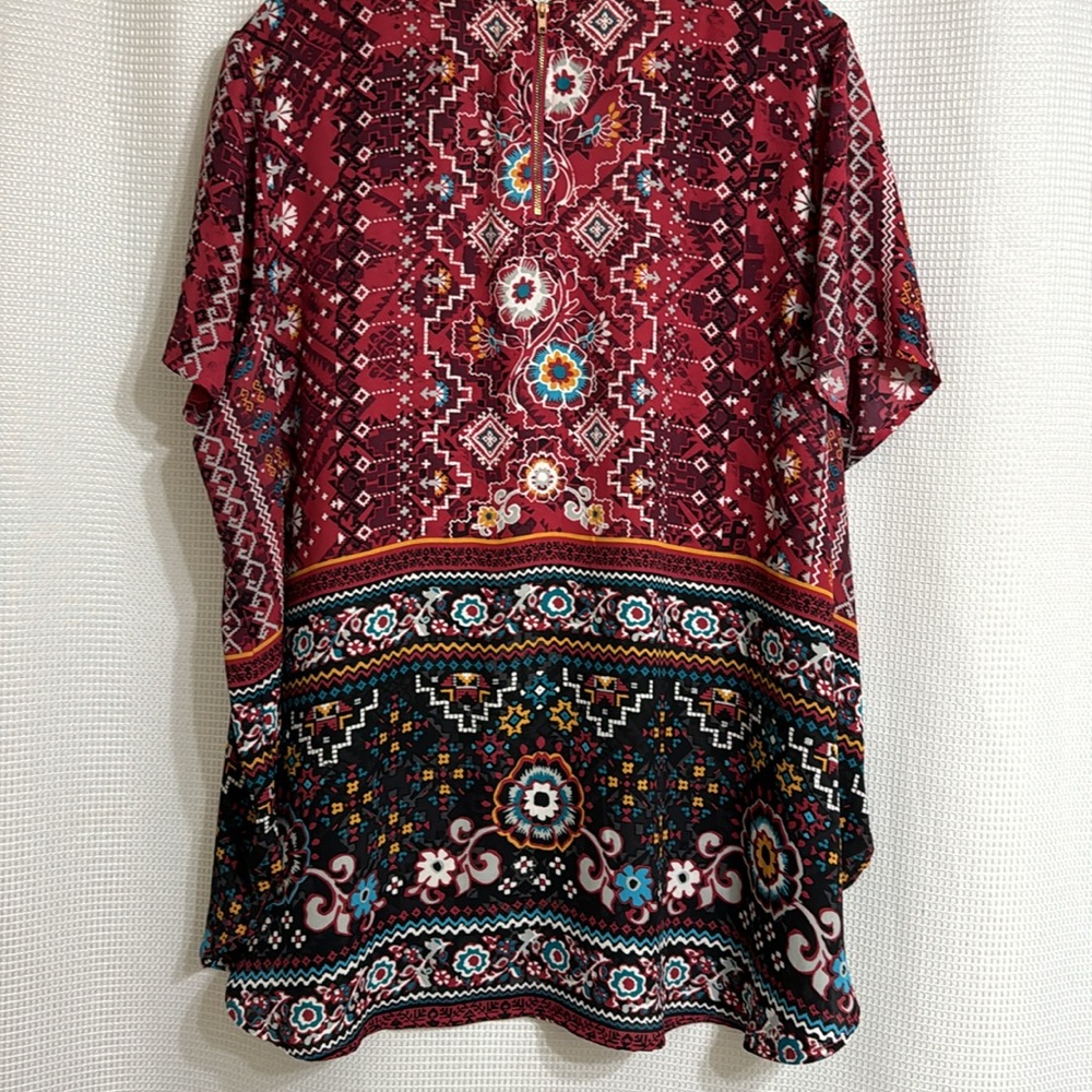 EUC Eyeshadow short sleeve tunic top. Size 3X - Picture 2 of 9